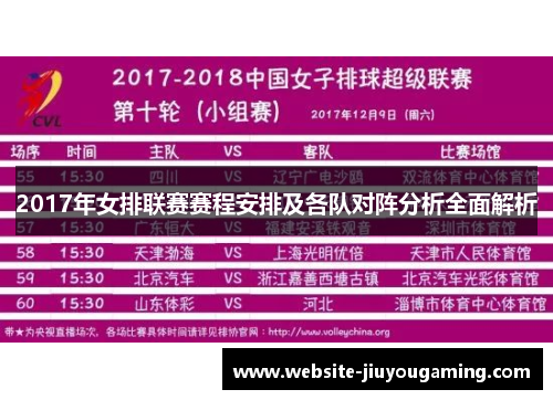 2017年女排联赛赛程安排及各队对阵分析全面解析