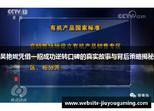 吴艳妮凭借一招成功逆转口碑的真实故事与背后策略揭秘
