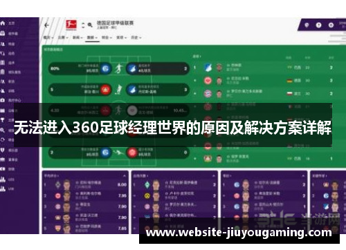 无法进入360足球经理世界的原因及解决方案详解